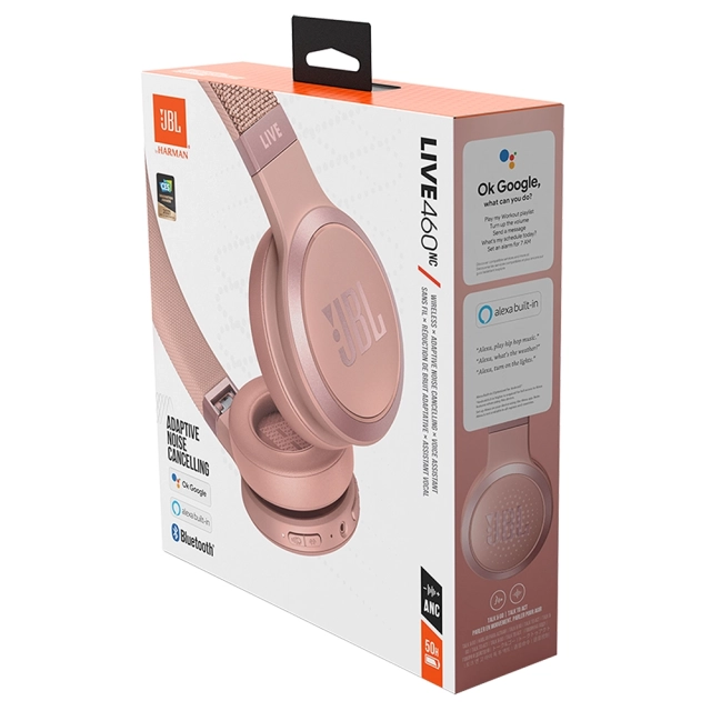 Słuchawki bezprzewodowe JBL Live 460NC [kolor różowy]
