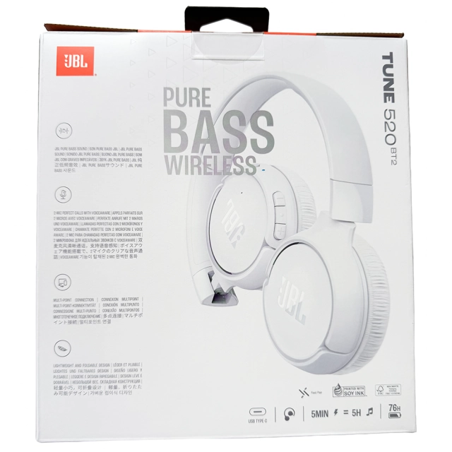 Słuchawki bezprzewodowe JBL Tune 520BT2 [kolor biały]