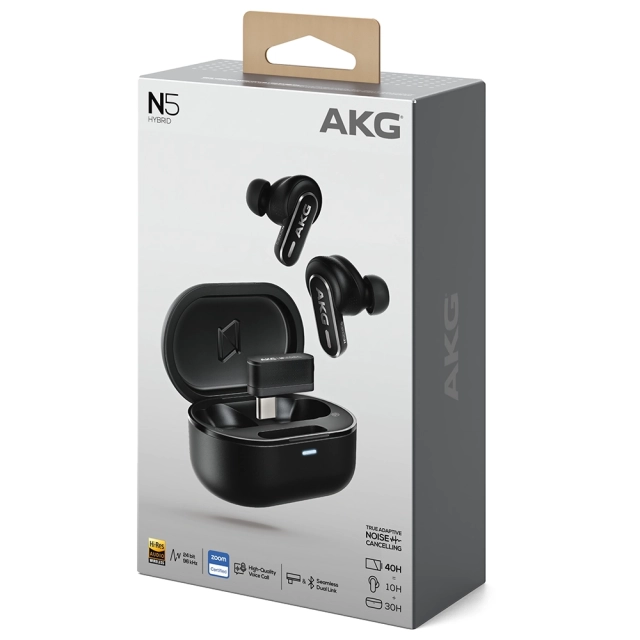 Słuchawki bezprzewodowe AKG N5 Hybrid ANC [kolor czarny]